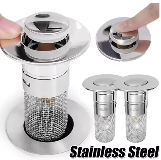 Sink Strainer Pop-Up Drain Filter (Set of 3)