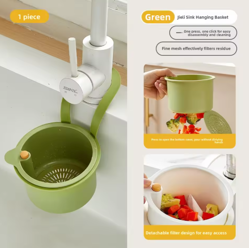 Kitchen Sink Strainer Hanging Drain Basket (Set of 2)