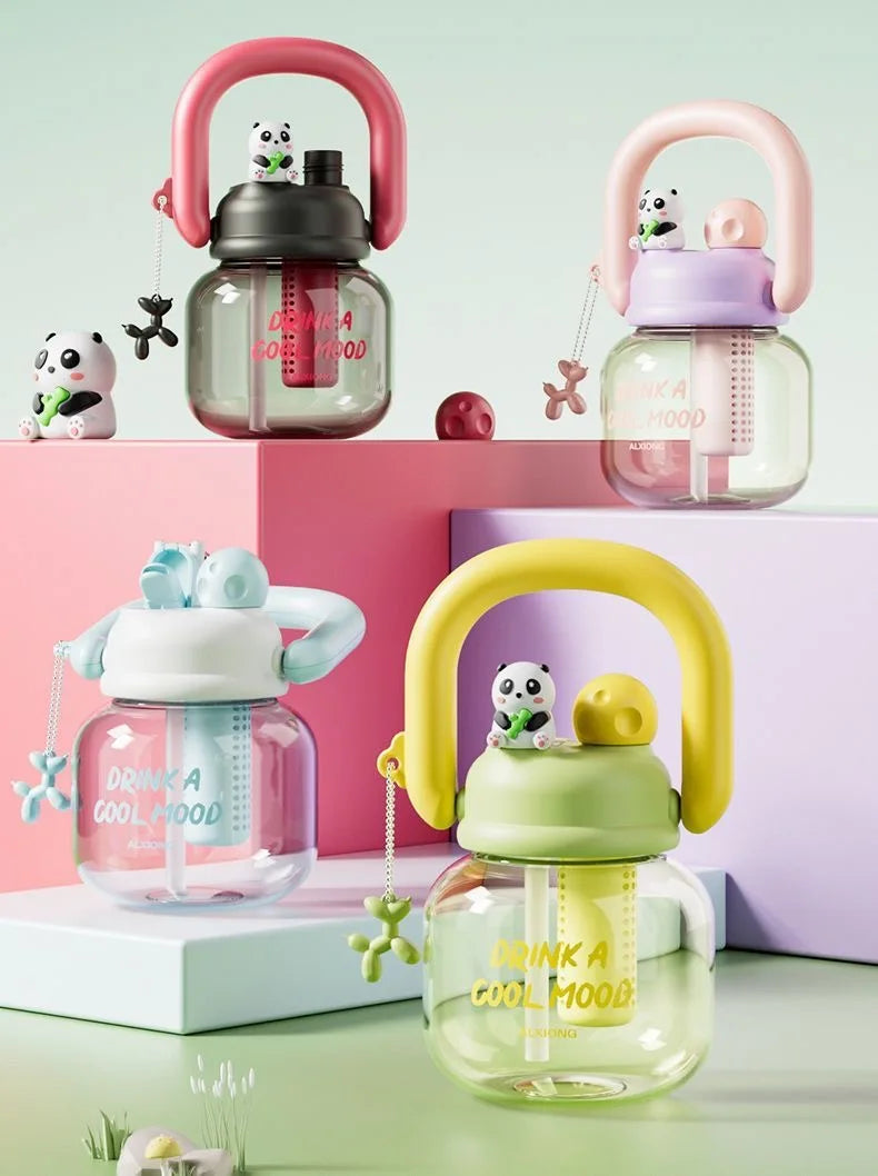 Cute Panda Sipper Bottle with Handle