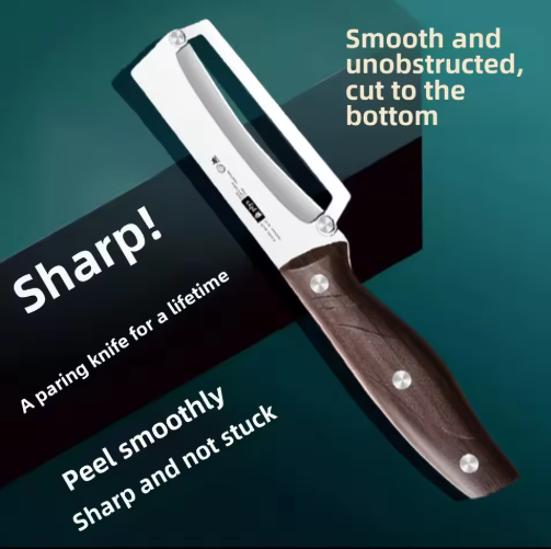 Stainless Steel Peeler with Wooden Handle