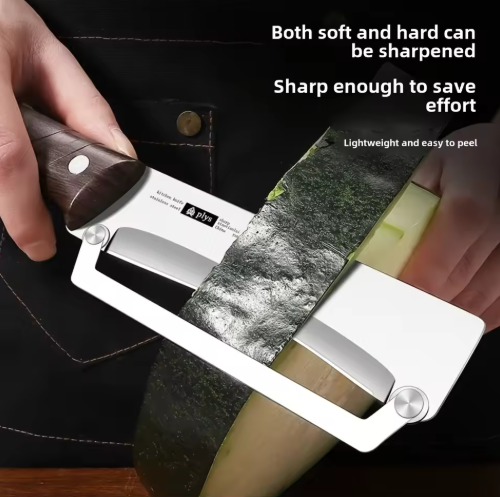 Stainless Steel Peeler with Wooden Handle
