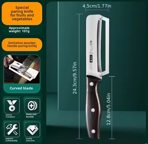Stainless Steel Peeler with Wooden Handle