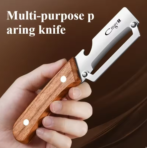 Stainless Steel Peeler with Wooden Handle